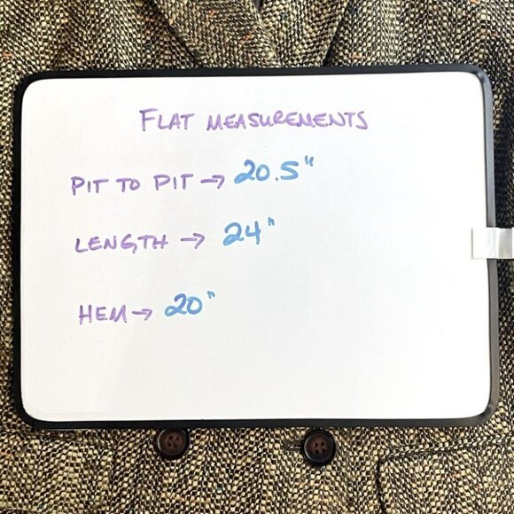 Vintage Oscar De La Renta Petite Oscar Tweed Double Breasted Brown Blazer L - Picture 8 of 12